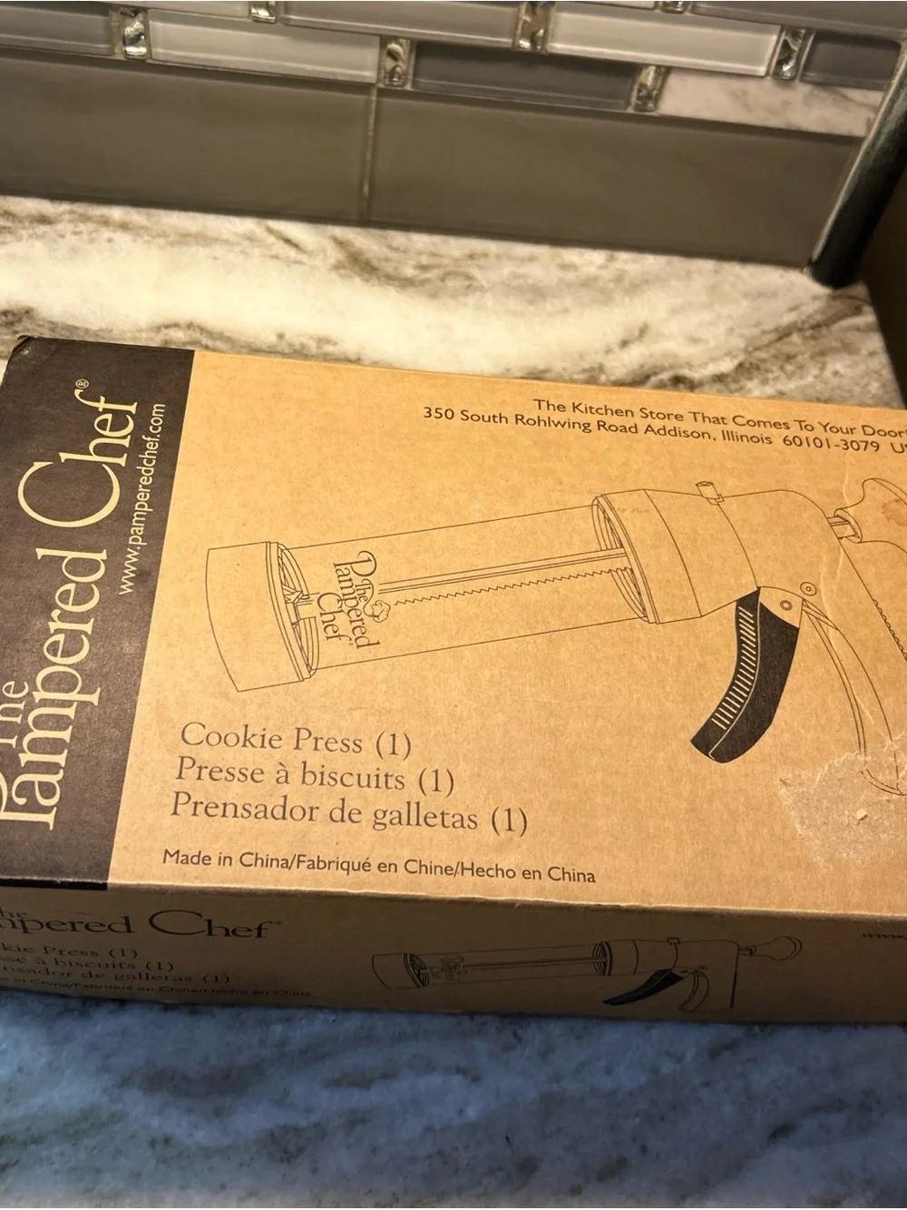 Pampered Chef Cookie Press Set w/ 16 Discs, #1525 Used Fir Demonstration